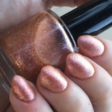This High My Fire Nail Polish - matte color-shifting peach tones - Fanchromatic Nails