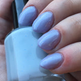 Each Runic Letter Nail Polish - light periwinkle jelly with blue iridescent flakes - Fanchromatic Nails