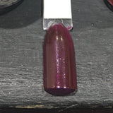 Scum and Villainy Nail Polish - burgundy jelly with subtle purple and pink shimmer - Fanchromatic Nails