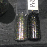 Pelvic Sorcery Nail Polish - color shifting metallic flakies - Fanchromatic Nails