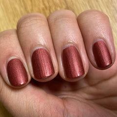 Devil Got My Woman Nail Polish - matte deep red
