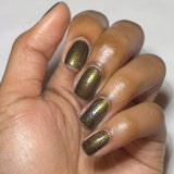 I'll Get You, My Pretty!! Nail Polish - gold/green/teal chameleon - Fanchromatic Nails