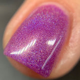 The Magic Mirror Nail Polish: soft purple linear holographic - Fanchromatic Nails