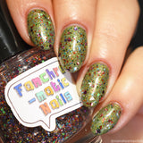 Our Most Sacred Offering Nail Polish - pastel botanical glitter topper - Fanchromatic Nails