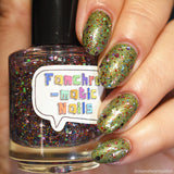 Our Most Sacred Offering Nail Polish - pastel botanical glitter topper - Fanchromatic Nails