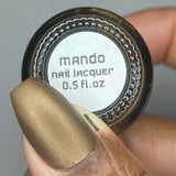 Mando Nail Polish - brushed-metal matte chocolate bronze - Fanchromatic Nails