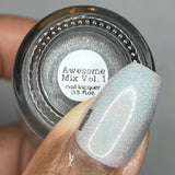 Awesome Mix Volume 1 Nail Polish - linear holographic flake top coat - Fanchromatic Nails